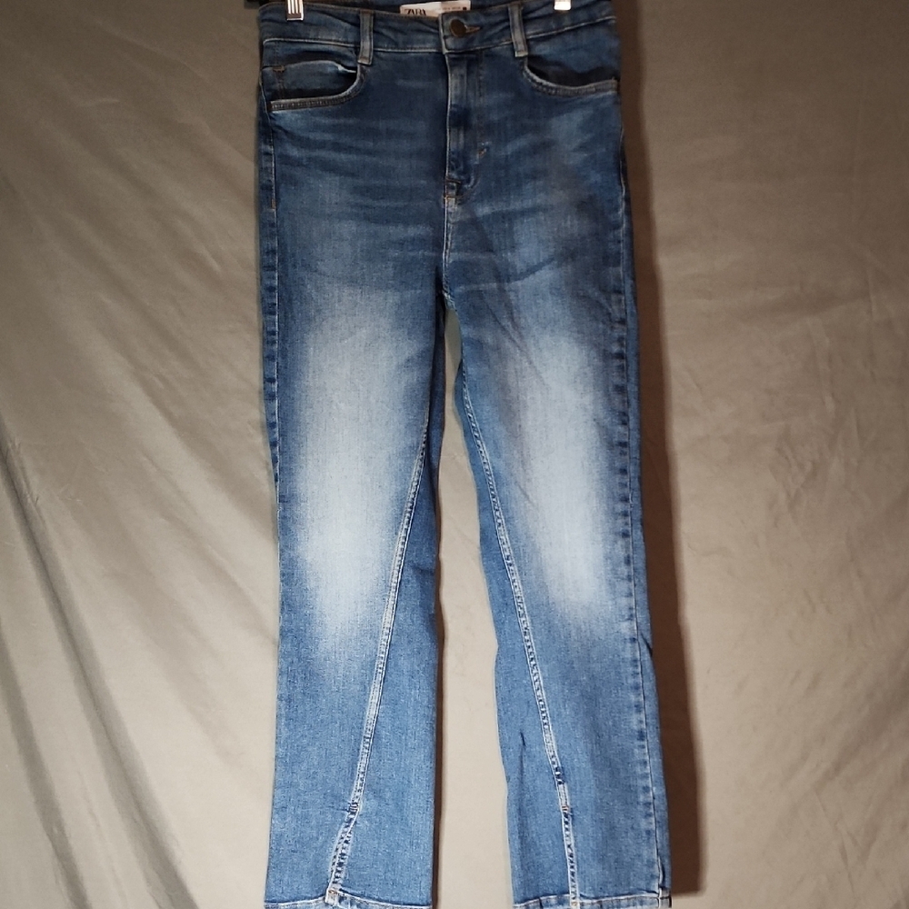 Zara Men's Faded Blue Slim Jeans